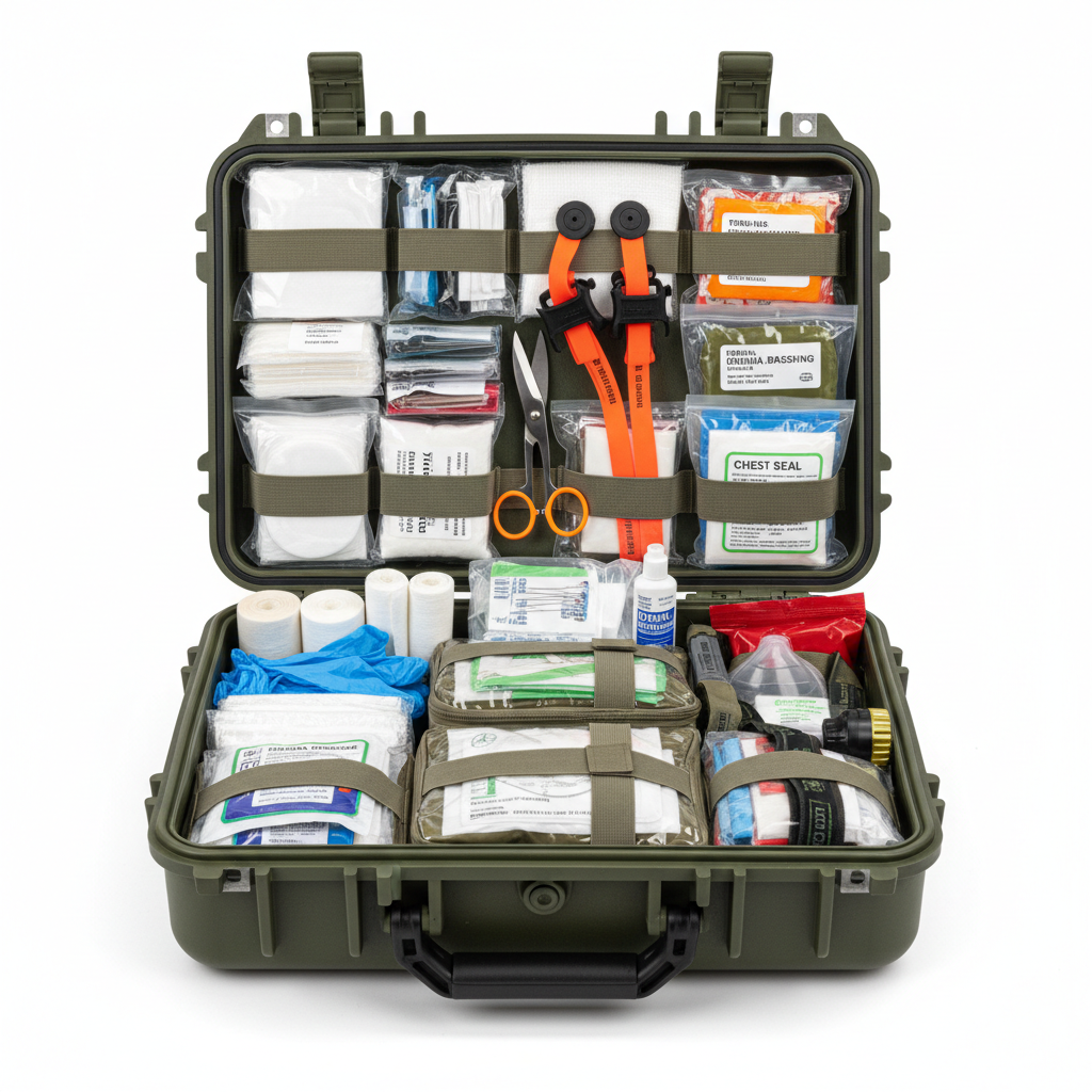 Advanced First Aid & Trauma Kit open case product shot